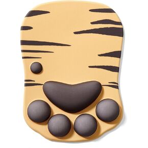 Mouse Pad Cat Paw, Ergonomic Mouse Pad, Mouse Mat with Wrist Support, Silicone Gel Mouse Pad, Cute Mouse Pad, Kawaii Mouse Pad, for Home/Office/Gaming, Mouse Mat Grey & Black