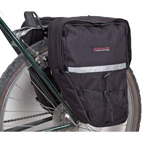Bushwhacker Moab Black - Bicycle Rear/Front Pannier w/Reflective Sold as Pair Trim Cycling Rack Pack Bike Bag Frame Accessories Grocery