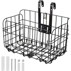 2PACK سلة دراجة أمامية قابلة للطي، سلة شحن للدراجة، حقيبة أمامية قابلة للإزالة رف خلفي سلة معلقة للدراجة، سلال إطار دراجة قابلة للطي للنساء والرجال، ملحقات الدراجة الجبلية in Kuwait