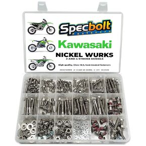 Specbolt Fasteners: Nickel Wurks Bolt Kit Kawasaki KX KXF KX60 KX65 KX80 KX85 KX100 KX125 KX250 KX500 KXF250 KXF450