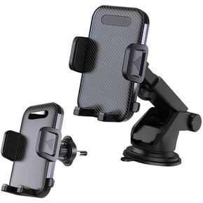 E-Z Grip Universal Car Phone Holder with Swivel and Adjustable Base, Black