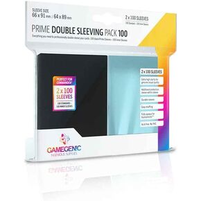 Gamegenic Prime Double Sleeving Pack 100 | Card Sleeving Pack Includes 100 Prime Sleeves & 100 Inner Sleeves | Double-Sleeved Card Protection | Protects up to 100 Standard Gaming Cards | Made by