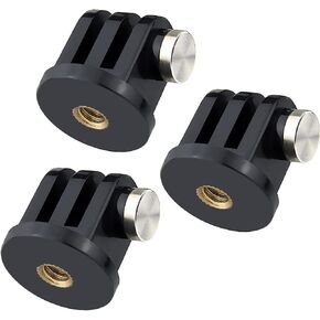 SOONSUN 3PCS Mini Round Tripod Adapter Mount for Gopro Hero 12, 11, 10, 9, 8, 7, 6, 5, 4, 3, 3+, Hero Session, GoPro Max, Mini, Fusion, AKASO, SJCAM, DJI Osmo Action Cameras