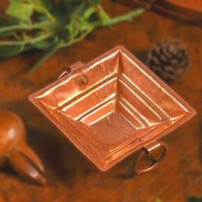 Indian Art Villa Copper Yagya Hawan Kund, Poojan Purpose, Indian Cultural Religious Item (8.5 Inch)