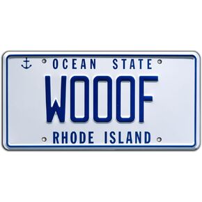 Dumb and Dumber | WOOOF | Metal Stamped License Plate