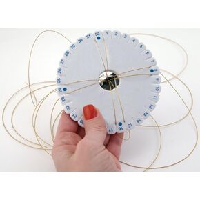 Beadalon 223F-010 4-1/4-Inch Kumihimo Disk, Round, White