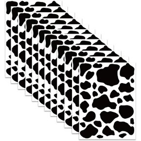 336 قطعة من ملصقات طباعة البقرة | دفاتر القصاصات|ملصقات ديكور للحوائط، ديكور حائط مطبوع عليه بقرة قابل للإزالة، ملصق لاصق ذاتي اللصق ذو بقعة سوداء، لغرفة النوم وغرفة المعيشة، مصنوعات يدوية ذاتية الصنع، ديكور حفلات بموضوع البقرة in Kuwait