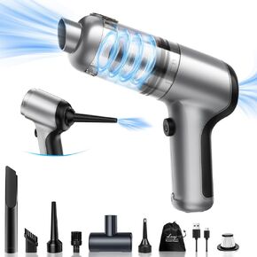 Car Vacuum Portable Cordless,16,000Pa High Power Handheld Vacuum Cleaner with Brushless Motor,3 in 1 Small Dust Buster Hand Vacuum Rechargeable,Mini Vacuum with 2-Speed for Car Home Keyboard