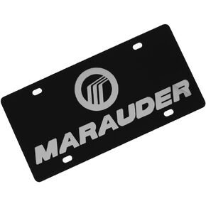 Eurosport Daytona- Compatible with -, Mercury Marauder - Carbon Steel License Plate