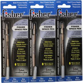 Fisher Space Pen SPR1, Refills for Bullet, Blue, 3 Piece