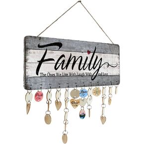 Gifts for Mom Family Birthday Reminder Calendar Board DIY Birthday Tracker Wall Hanging Sign for Home Decor