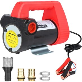 12V Electric Fuel Oil Transfer Pump Diesel Kerosene Biodiesel Change Transfer Extractor Pump Kit 175W 12GPM Oil Fuel Extractor Pump with Handle for Car/Marine/RV/Marine/Boat