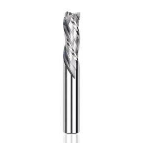KEENTECH Compression CNC Spiral Router Bit 2 Flute 3/8 Shank, 3/8 Cutting Diameter, 1-1/4 Cutting Depth, Solid Carbide End Mill Bit for Custom Furniture, High Precision Cutting & Carving