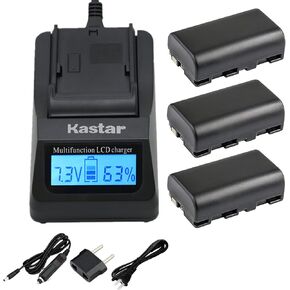 Kastar Fast Charger and Battery 3X for Sony NP-FS11 CCD-CR1 CCD-CR5 DCR-PC1 DCR-PC2 DCR-PC3 DCR-PC4 DCR-PC5 DCR-TRV1VE DSC-F505 DSC-F505V DSC-F55 DSC-F55V DSC-P1 DSC-P20 DSC-P30 DSC-P50