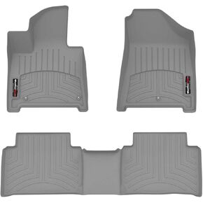 WeatherTech Custom Fit FloorLiners for Hyundai Santa Fe - 1st & 2nd Row (441865-1-2), Black