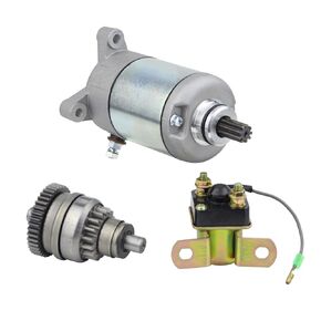 Hity Motor Starter Drive & Relay Solenoid for Polaris Sportsman 500 1996-2002 / Scrambler 500 1997-2002 / Magnum 325 425 500 1995-2002 / Ranger 425 500 1998-2002 Polaris 3084981 3090188