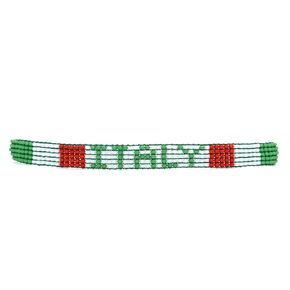 Italy Flag Bracelet (Adjustable)