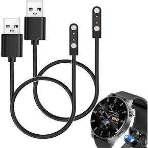 Smart Watch Cables Compatible with TOZO S5 1.43" Round Smartwatch, 2-Pack