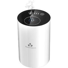 Waterless Essential Oil Diffuser - Aromatherapy Nebulizer Diffuser Battery Operated, Portable Scent Air Freshener Machine with 3 Mist Level & Auto Off Function for Home Cars Office(Type-C Version)