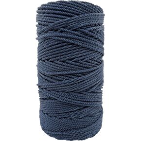 Twine by Design #36 3-Strand Twisted Rosary Twine - Excellent Quality Twine for Crafts, DIY Projects (Navy)