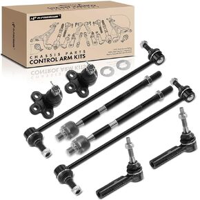 A-Premium Set ot 8, Front Sway Bar Link, Lower Ball Joint, Inner Outer Tie Rod End, Compatible with Chevrolet Traverse 2009-2017, GMC Acadia 2007-2016, Acadia Limited, Buick Enclave, Saturn Outlook