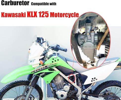 مكربن ​​مناسب لـ 2003 2004 2005 kawasaki klx 125 klx125 Carb مع صمام تبديل الوقود بيتكوك متوافق مع مكربن ​​سوزوكي DRZ125 DRZ125L DRZ 125L in Kuwait
