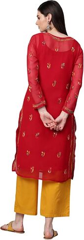 Ada أحدث تطريز يدوي هندي تقليدي من Chikankari Georgette Kurta Kurti Kameez للنساء in Saudi Arabia