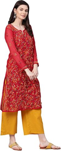 Ada أحدث تطريز يدوي هندي تقليدي من Chikankari Georgette Kurta Kurti Kameez للنساء in Saudi Arabia