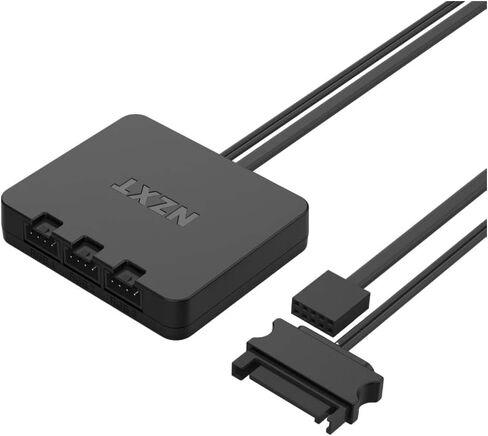 NZXT F120 RGB Core - RF-C12TF-B1-3 x 120mm مراوح RGB مثبتة على المحور مع تحكم RGB - ضغط ثابت عالي وتدفق هواء - محمل هيدروديناميكي - حزمة ثلاثية - أسود in Kuwait