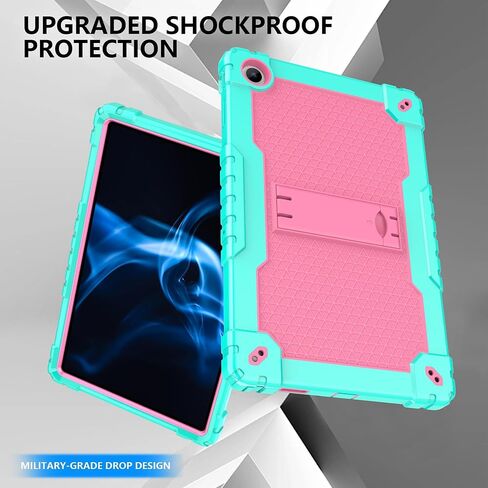 Case for Onn. 10.4" Tablet Pro 2023 Model: 100110603 Heavy Duty Protective Cover with Kickstand Built in Shoulder Strap Kids Friendly Shell Case Fit for Onn 10.4 inch Tablet Pro (Green+Pink) in Saudi Arabia
