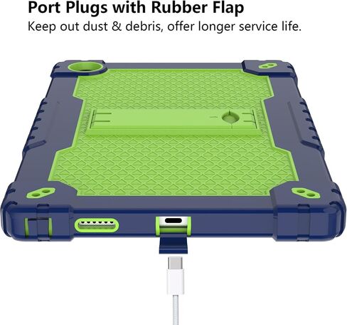 Case for Onn. 10.4" Tablet Pro 2023 Model: 100110603 Heavy Duty Protective Cover with Kickstand Built in Shoulder Strap Kids Friendly Shell Case Fit for Onn 10.4 inch Tablet Pro (Green+Pink) in Saudi Arabia