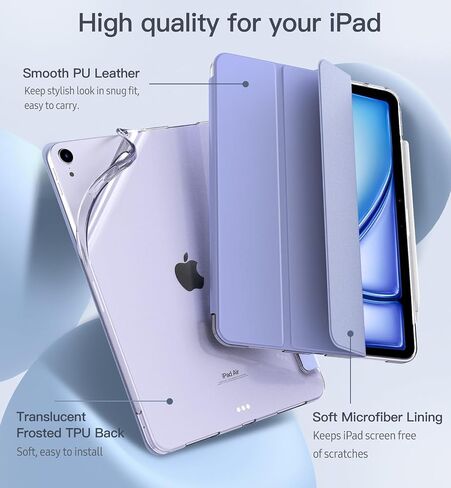 TiMOVO for iPad Air 6th Generation 11 Inch M2 Case 2024, iPad Air 5th/4th Generation Case 2022/2020 10.9 Inch, Slim Soft TPU Translucent Frosted Back Cover Fit iPad Air Case, Lavender Purple in Saudi Arabia
