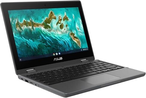 كمبيوتر محمول ASUS Chromebook Flip CR1 CR1100 مقاس 11.6 بوصة عالي الدقة 2 في 1 يعمل باللمس، Intel Celeron N5100 1.1 جيجا هرتز، ذاكرة الوصول العشوائي 8 جيجابايت، 32 جيجابايت eMMC، نظام تشغيل Chrome، رمادي داكن in Saudi Arabia