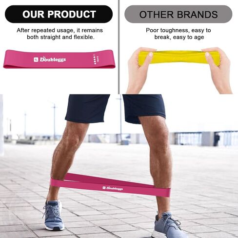Resistance Bands for Working Out - 5 Levels Exercise Bands Resistance Bands Set with Instruction Guide and Carry Bag, Ideal for Leg Strength Training, Rehab, Yoga in Saudi Arabia