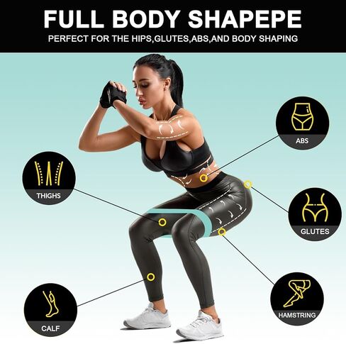 Resistance Bands for Working Out - 5 Levels Exercise Bands Resistance Bands Set with Instruction Guide and Carry Bag, Ideal for Leg Strength Training, Rehab, Yoga in Saudi Arabia