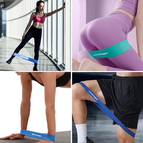 Resistance Bands for Working Out - 5 Levels Exercise Bands Resistance Bands Set with Instruction Guide and Carry Bag, Ideal for Leg Strength Training, Rehab, Yoga in Saudi Arabia