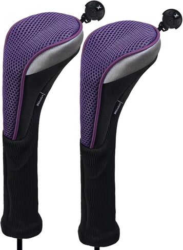 Andux 2pcs/Pack Long Neck Golf Hybrid Club Head Covers Interchangeable No. Tag CTMT-02 in Kuwait
