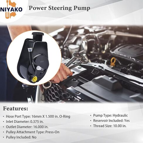Power Steering Pump Replacement# 800328 Fit 1994-2002 Ram 2500 3500 in Saudi Arabia