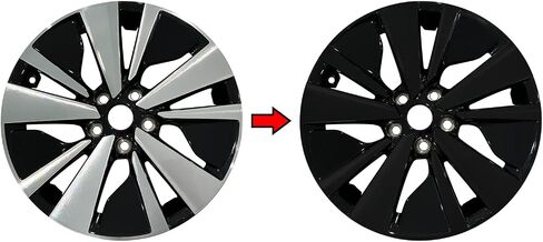 SlickMod Chrome Delete Blackout Vinyl Overlay for 2019-2022 Nissan Altima 17inch Wheel Rims (Gloss Black) in Saudi Arabia