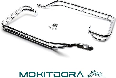 MoKitDora Saddlebag Twin Rail Guard Support Kit Compatible with 2009-2013 Harley Touring Models, Chrome in Saudi Arabia