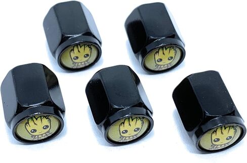 BB8 - Death Star Millennium Falcon Stormtrooper Tire Valve Stem Caps (5 Pack) Dust Proof with O Rubber Seal Outdoor All-Weather Leak-Proof Air Protection Universal Stem Covers for Cars SUVs Trucks in Saudi Arabia