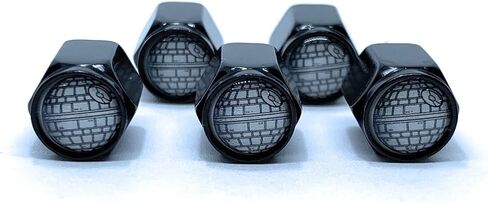 BB8 - Death Star Millennium Falcon Stormtrooper Tire Valve Stem Caps (5 Pack) Dust Proof with O Rubber Seal Outdoor All-Weather Leak-Proof Air Protection Universal Stem Covers for Cars SUVs Trucks in Saudi Arabia
