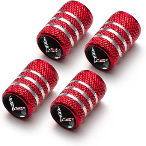 Tire Valve Stem Cap Cover for Corvette C4 C6 C5 C7 C8 Z06 Accessories Belt O-Ring Seal Corrosion Resistant Tire Valve Stem Air Cap 4 Pack Red in Saudi Arabia