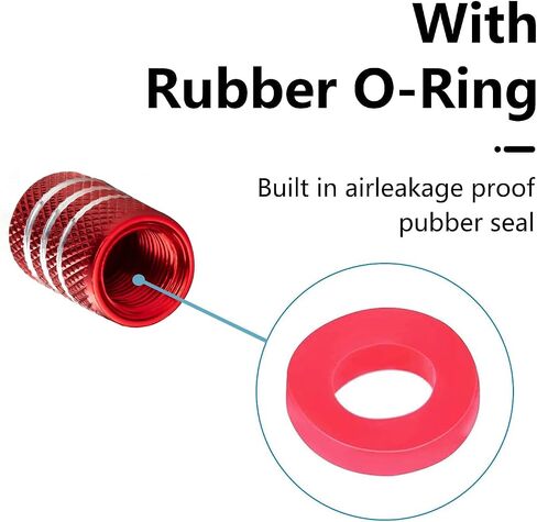 Tire Valve Stem Cap Cover for Corvette C4 C6 C5 C7 C8 Z06 Accessories Belt O-Ring Seal Corrosion Resistant Tire Valve Stem Air Cap 4 Pack Red in Saudi Arabia