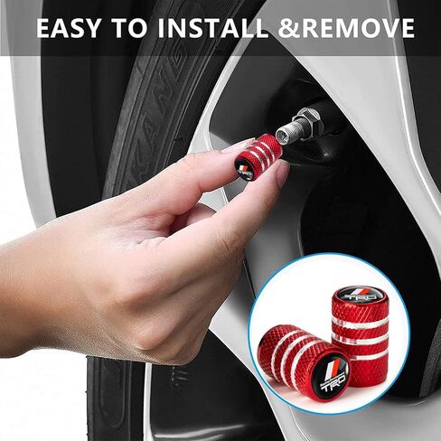 Tire Valve Stem Cap Cover for Corvette C4 C6 C5 C7 C8 Z06 Accessories Belt O-Ring Seal Corrosion Resistant Tire Valve Stem Air Cap 4 Pack Red in Saudi Arabia