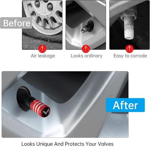 Tire Valve Stem Cap Cover for Corvette C4 C6 C5 C7 C8 Z06 Accessories Belt O-Ring Seal Corrosion Resistant Tire Valve Stem Air Cap 4 Pack Red in Saudi Arabia