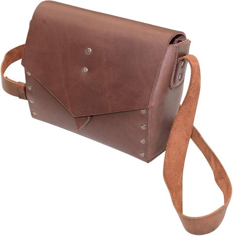 Hide & Drink, Leather Diamond Shoulder Bag/Purse/Travel/Case/Accessories/Stylish, Handmade :: Bourbon Brown in Saudi Arabia