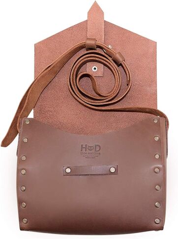 Hide & Drink, Leather Diamond Shoulder Bag/Purse/Travel/Case/Accessories/Stylish, Handmade :: Bourbon Brown in Saudi Arabia