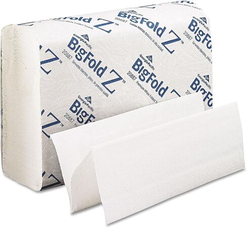 BigFold Z 20887 مناشف ورقية، 10-2/5 بوصة × 10-4/5 بوصة، 220 منشفة/PK 10PK/CT، أبيض in Saudi Arabia