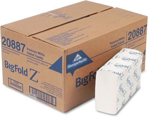 BigFold Z 20887 مناشف ورقية، 10-2/5 بوصة × 10-4/5 بوصة، 220 منشفة/PK 10PK/CT، أبيض in Saudi Arabia